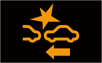 衝突被害軽減ブレーキ（PCS）警告灯｜出典: JAF