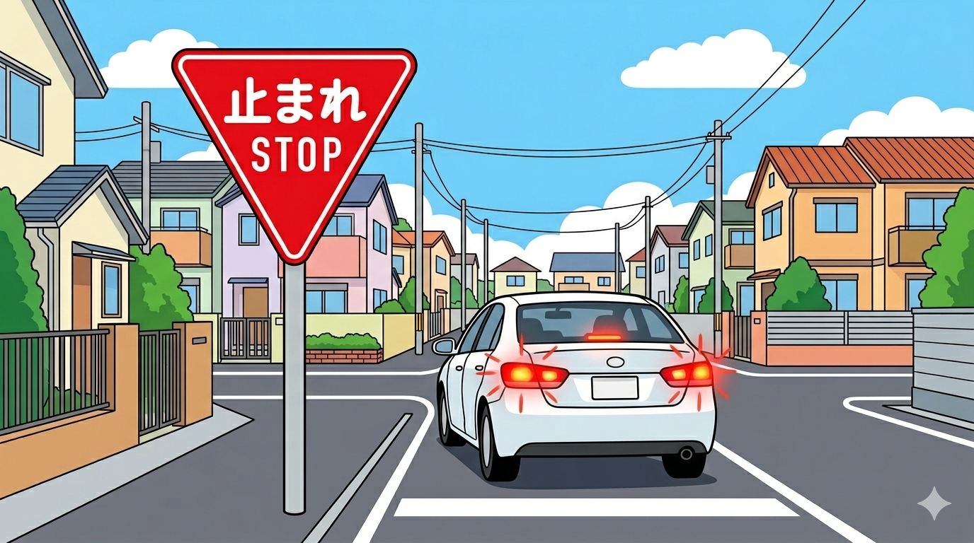 一時停止標識のイラスト