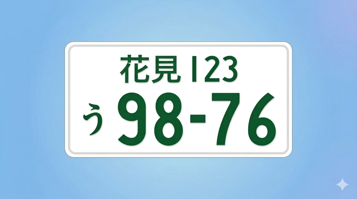 ナンバープレートのイラスト