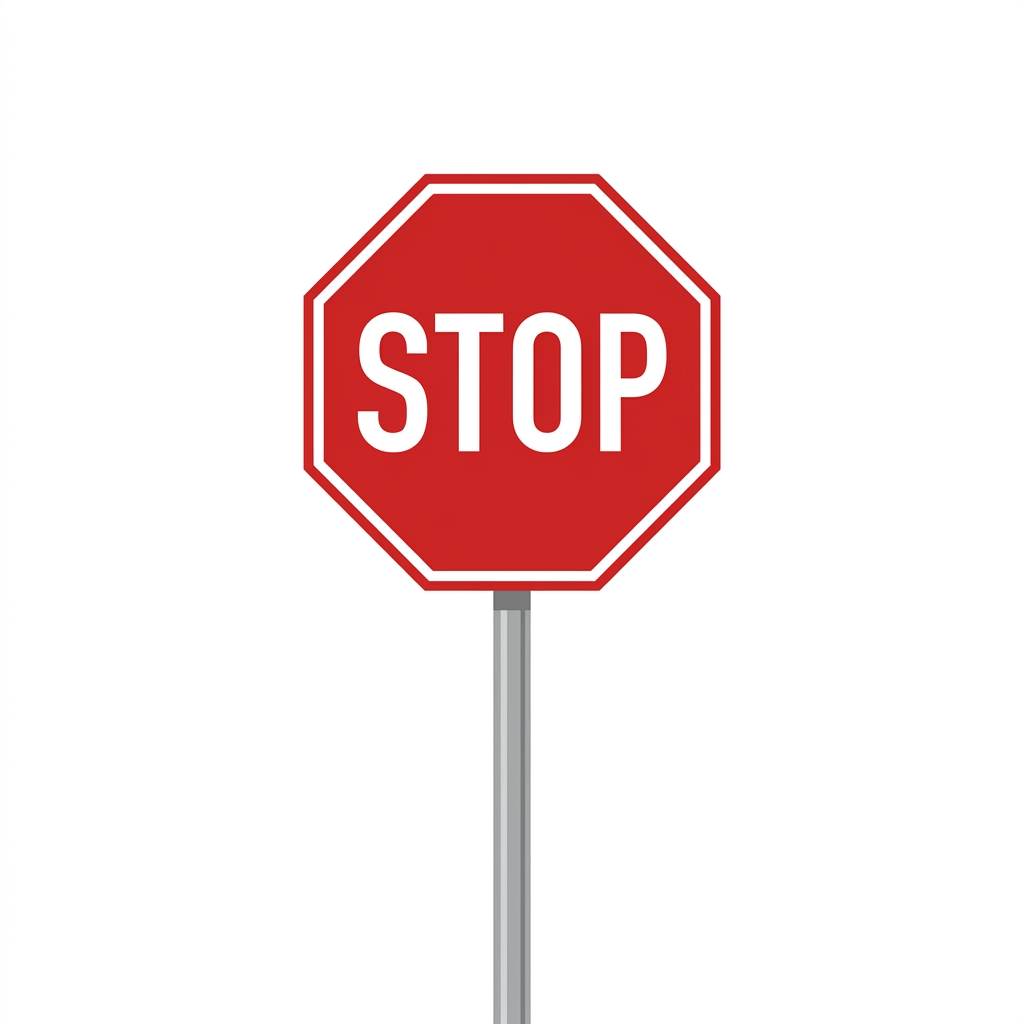 海外の八角形STOP標識